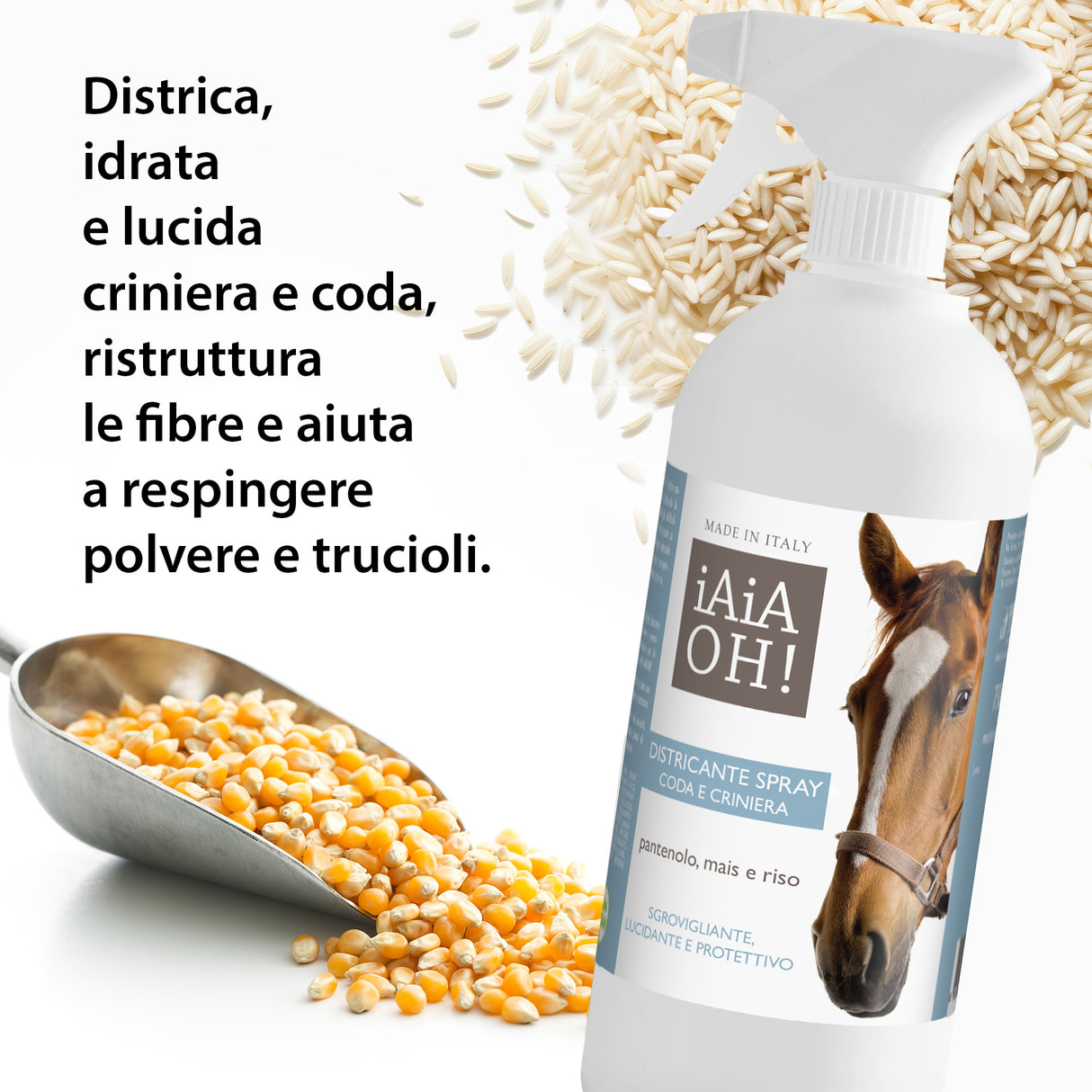 DISTRICANTE SPRAY CODA E CRINIERA - Sgrovigliante, lucidante e protettivo