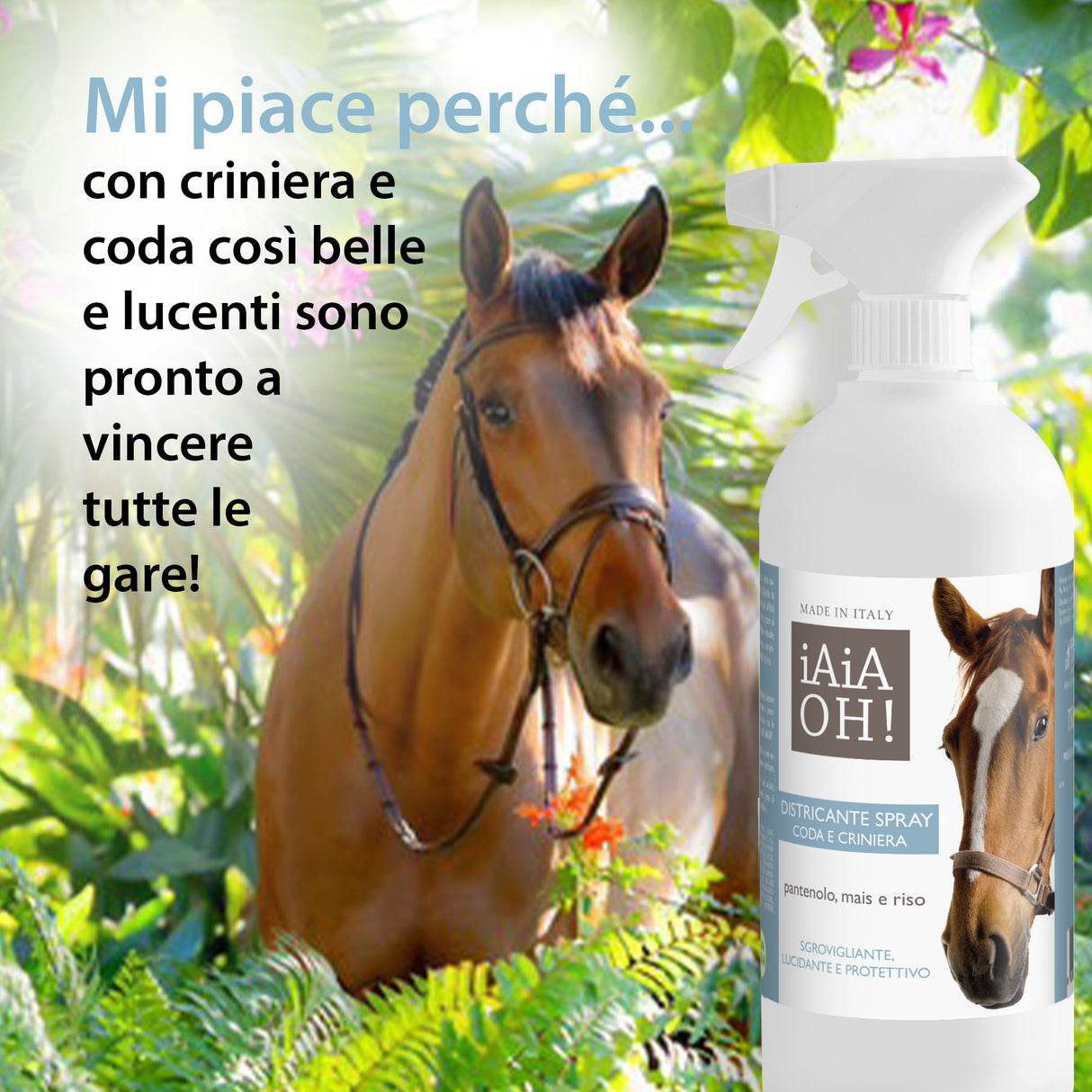 DISTRICANTE SPRAY CODA E CRINIERA - Sgrovigliante, lucidante e protettivo