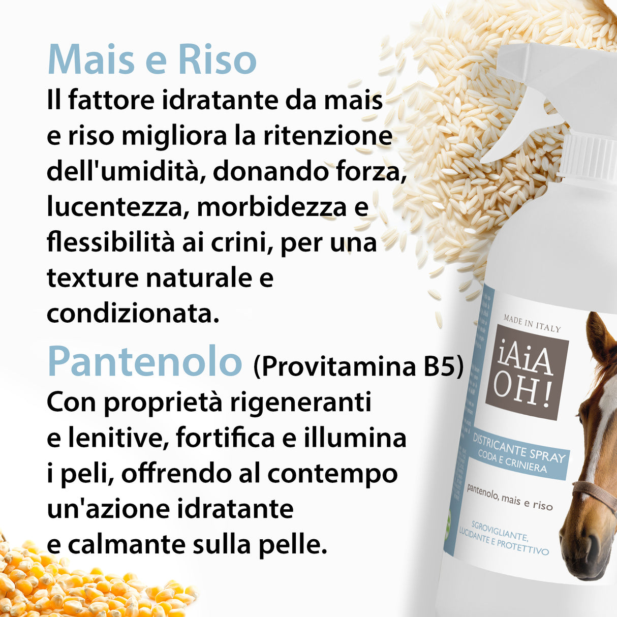 DISTRICANTE SPRAY CODA E CRINIERA - Sgrovigliante, lucidante e protettivo