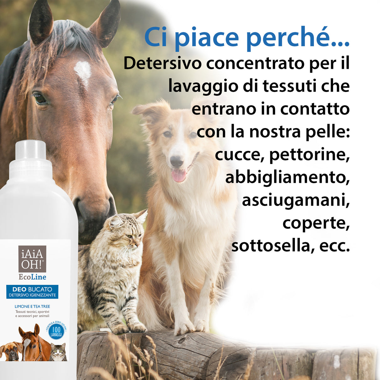 DEO BUCATO detersivo concentrato per tessuti tecnici, sportivi e accessori per animali