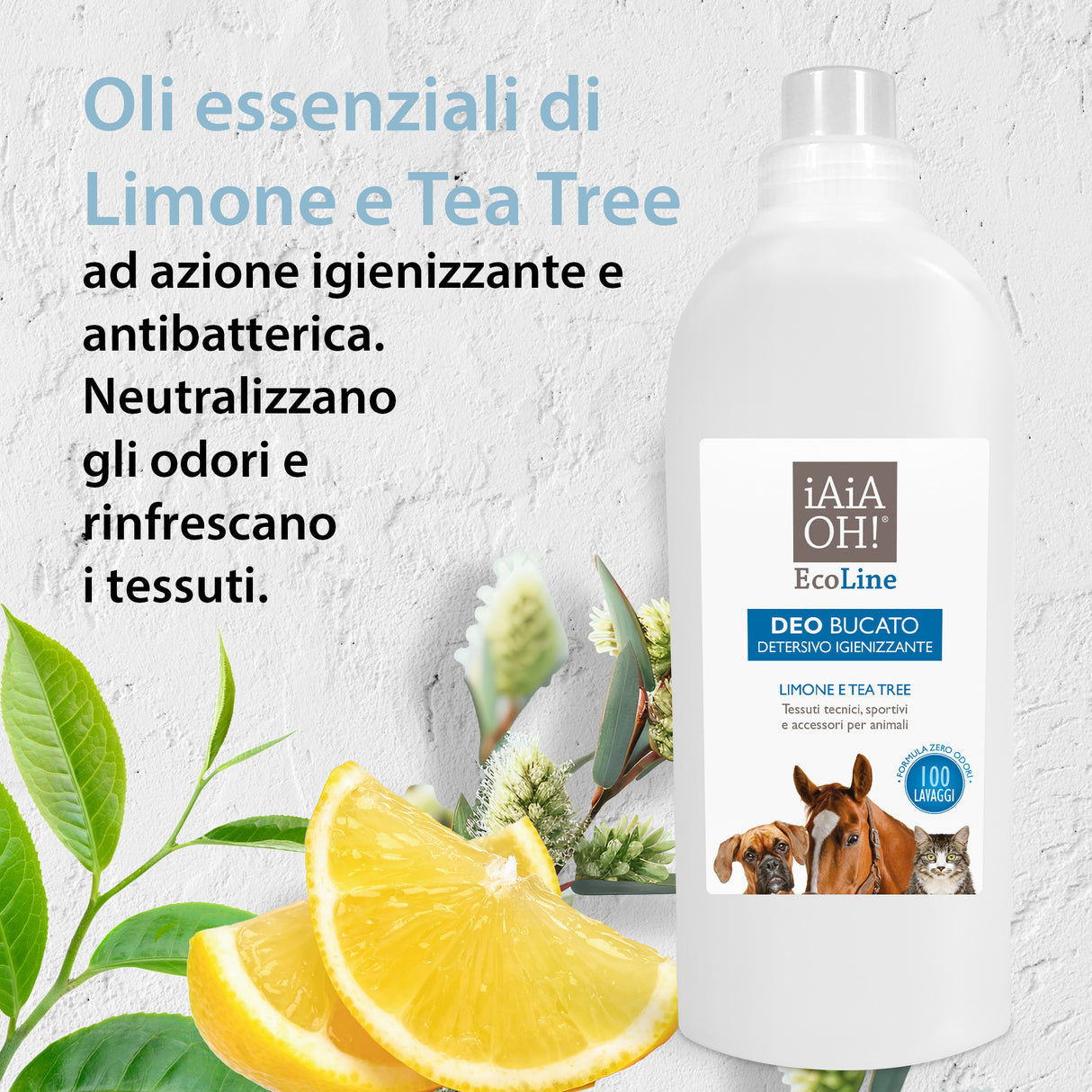 DEO BUCATO detersivo concentrato per tessuti tecnici, sportivi e accessori per animali