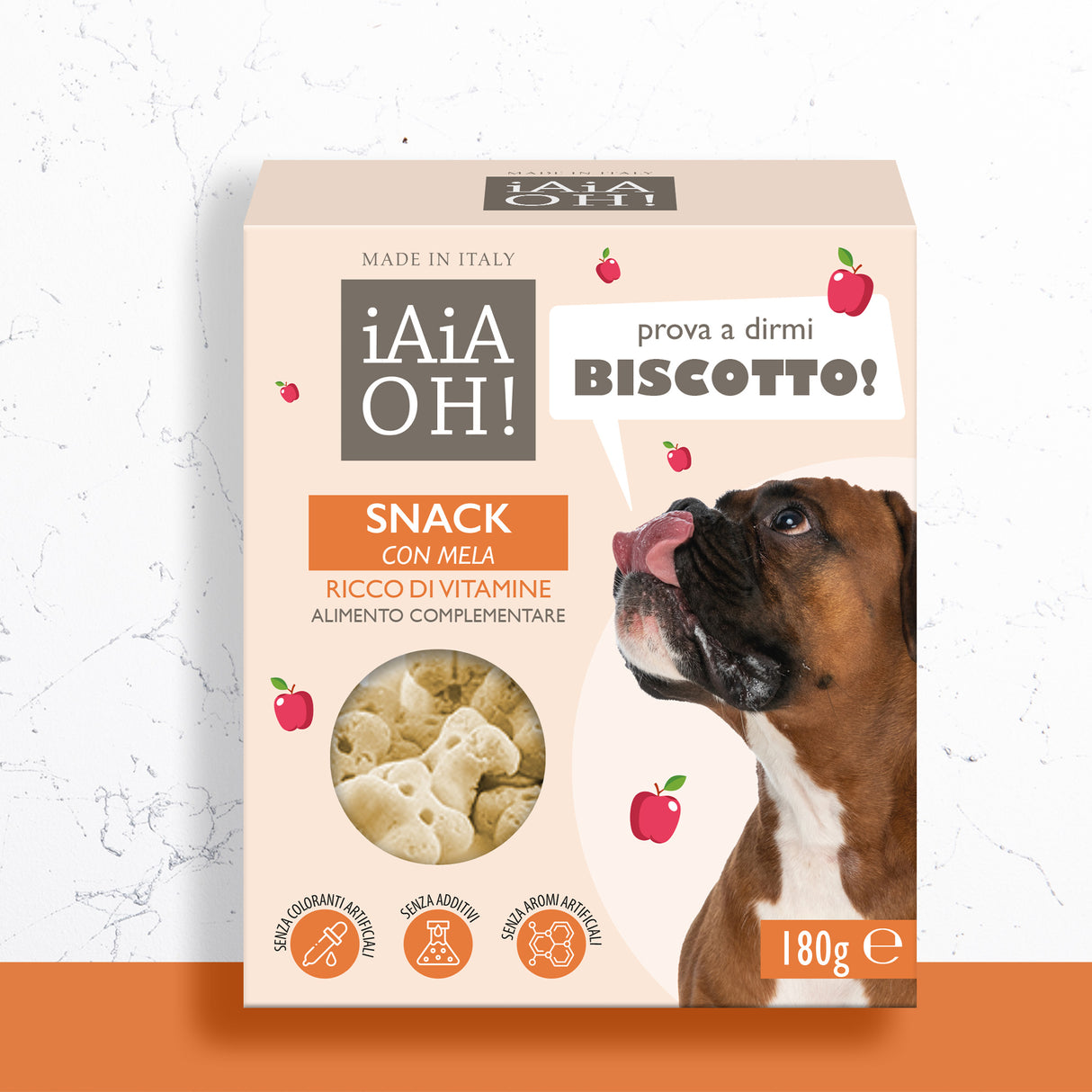 BISCOTTO SNACK CON MELA - Ricco di vitamine e minerali