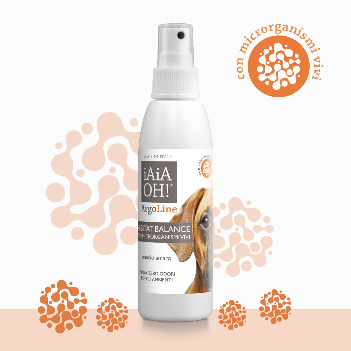 ArgoLine HABITAT BALANCE CON MICRORGANISMI VIVI Spray Zero Odori Multiuso per il cane