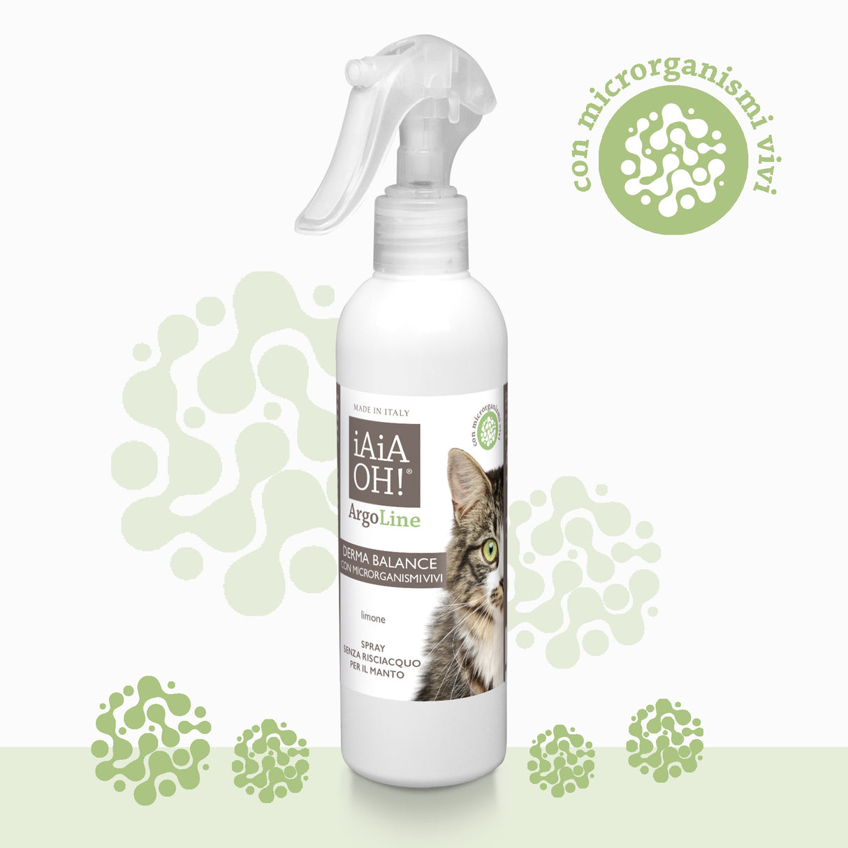 ArgoLine DERMA BALANCE CON MICRORGANISMI VIVI Spray senza risciacquo per il gatto