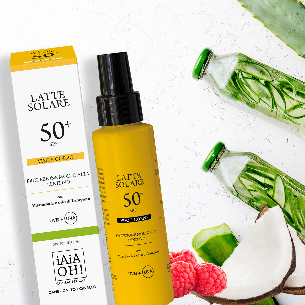 LATTE SOLARE SPF 50+ per umani ed animali